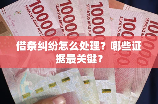 北京借条纠纷怎么处理？哪些证据最关键？