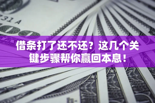 北京借条打了还不还？这几个关键步骤帮你赢回本息！
