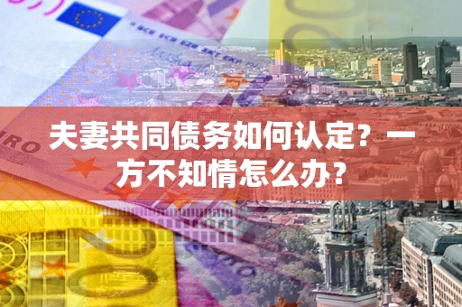 北京夫妻共同债务如何认定？一方不知情怎么办？